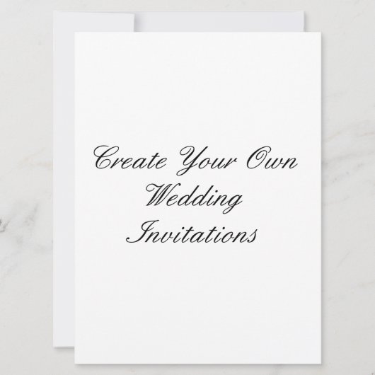 Schaffen Sie Ihre eigenen Hochzeits-Einladungen Einladung (Vorderseite)