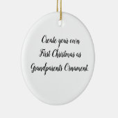 Schaffen Sie Ihre ersten Weihnachten als Großelter Keramik Ornament (Rechts)