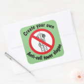 Schaffen Sie Ihren eigenen Antizellenturmaufkleber Quadratischer Aufkleber (Umschlag)