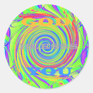 Schaffen Sie Ihren eigenen Gott segne Sie inspirie Runder Aufkleber