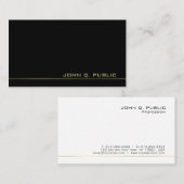 Schaffen Sie Ihren eigenen noblen Schwarz-weißen Visitenkarte (Vorne/Hinten)