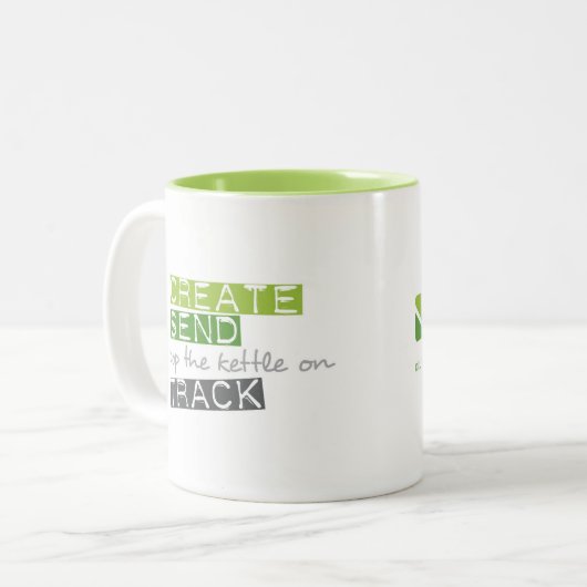 Schaffen Sie senden Kessel-Bahn Zweifarbige Tasse (Vorderseite Links)