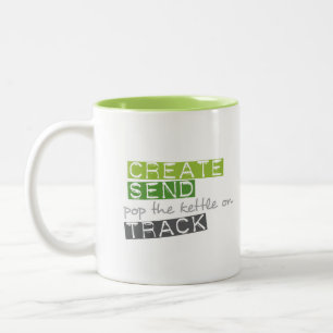 Schaffen Sie senden Kessel-Bahn Zweifarbige Tasse