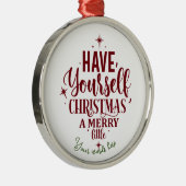 Schaffen Sie sich ein fröhliches Weihnachtsfest Ornament Aus Metall (Rechts)