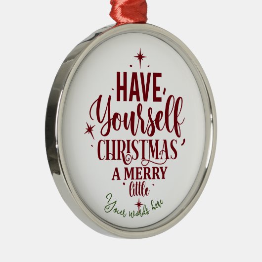 Schaffen Sie sich ein fröhliches Weihnachtsfest Ornament Aus Metall (Rechts)