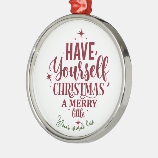 Schaffen Sie sich ein fröhliches Weihnachtsfest Ornament Aus Metall (Links)