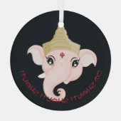 Schaffen Sie sich Ihr eigenes farbenfrohes Ganesh Ornament Aus Glas (Rückseite)