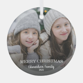 Schaffen Sie sich Ihr eigenes Foto Frohe Weihnacht Ornament Aus Glas