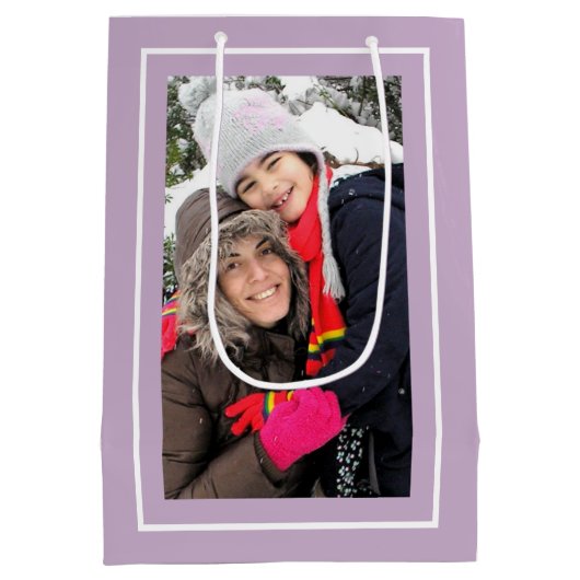 Schaffen Sie sich Ihr eigenes Foto für den Weihnac Mittlere Geschenktüte (Rückseite)