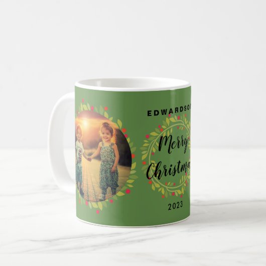 Schaffen Sie sich Ihr eigenes fröhliches Weihnacht Kaffeetasse (Vorderseite Links)