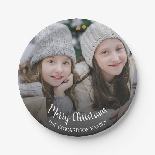 Schaffen Sie sich Ihr eigenes fröhliches Weihnacht Pappteller (Vorderseite)