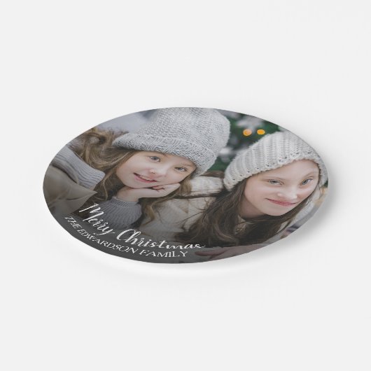 Schaffen Sie sich Ihr eigenes fröhliches Weihnacht Pappteller (Schrägansicht)