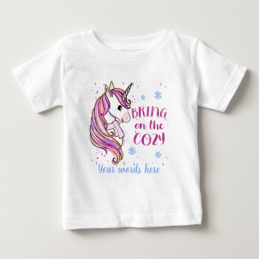 Schaffen Sie sich Ihr eigenes gemütliches Winter-E Baby T-shirt (Vorderseite)