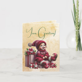 Schaffen Sie sich Ihr eigenes Lächeln Vintage Weih Feiertagskarte