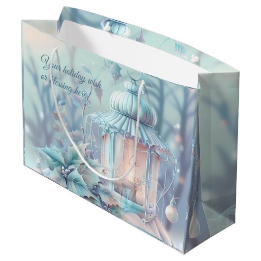 Schaffen Sie sich Ihr eigenes Weihnachtslicht Große Geschenktüte (Rückseite Schrägansicht)