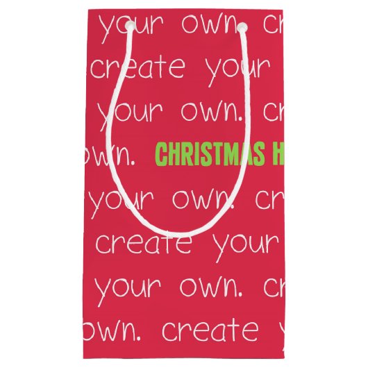Schaffen Sie sich Ihr eigenes Weihnachtssack-Desig Kleine Geschenktüte (Vorderseite)