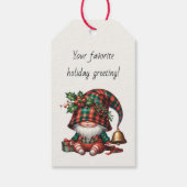 Schaffen Sie sich Ihr schönes Kariertes Weihnachts Geschenkanhänger (Rückseite)