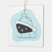 Schaffen Sie Weihnachten für Ihren Weihnachtsmann Keramikornament (Links)