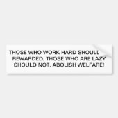 Schaffen Sie Wohlfahrt ab Autoaufkleber (Vorne)