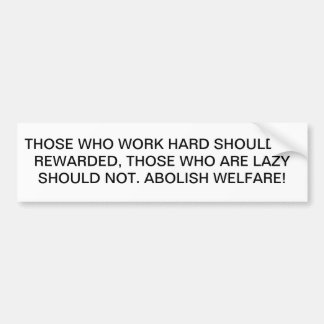 Schaffen Sie Wohlfahrt ab Autoaufkleber