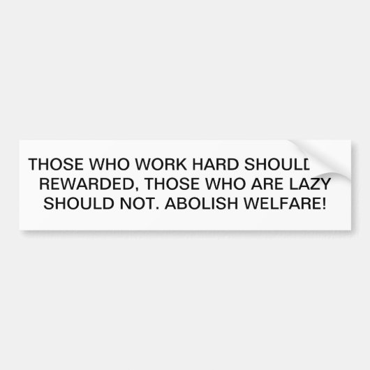 Schaffen Sie Wohlfahrt ab Autoaufkleber (Vorne)