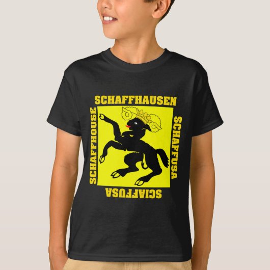Schaffhausen die Schweiz Bezirk-Flagge T-Shirt (Vorderseite)