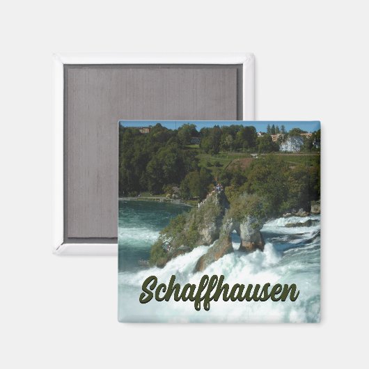 Schaffhausen Landschaftlicher Rheinfall in der Sch Magnet (Vorderseite/Rückseite)