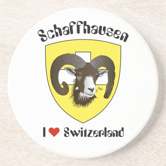 Schaffhausen Schweiz BierŌ Sandstein Untersetzer (Vorne)