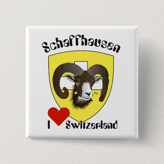 Schaffhausen Schweiz Button (Vorderseite)