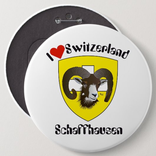 Schaffhausen Schweiz Button (Vorne & Hinten)