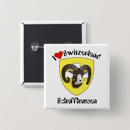 Schaffhausen Schweiz Button (Vorne & Hinten)