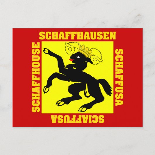 Schaffhausen Schweiz Flaggenstaat Kanton Postkarte (Vorderseite)