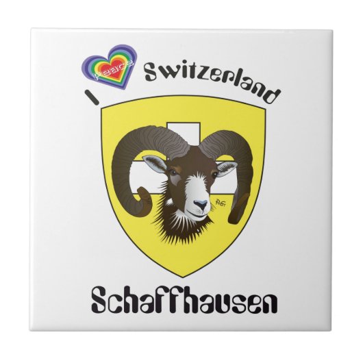 Schaffhausen Schweiz Suisse Svizzera Svizra Fliese (Vorderseite)