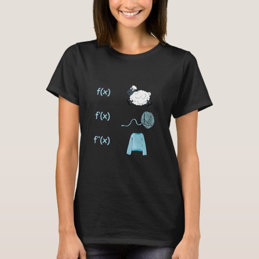 Schaffleischderivat f(x) Algebra-Lehrer T-Shirt (Vorderseite)