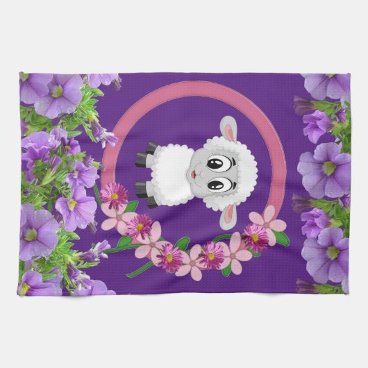 Schaffloral Lila Küche Handtuch (Horizontal)