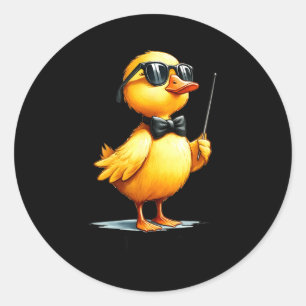 Schaffner, Funny Duck Zitat Runder Aufkleber