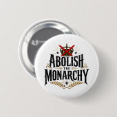 Schafft die Monarchie ab Keine Krone Button (Vorne & Hinten)