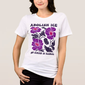 Schafft ICE ab Kein Mensch ist illegal Floral-Akti Tri-Blend Shirt