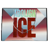 Schafft ICE ab Minimalistischer Protest-Typografie Große Geschenktüte (Vorderseite)