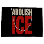 Schafft ICE ab Minimalistischer Protest-Typografie Große Geschenktüte (Rückseite)