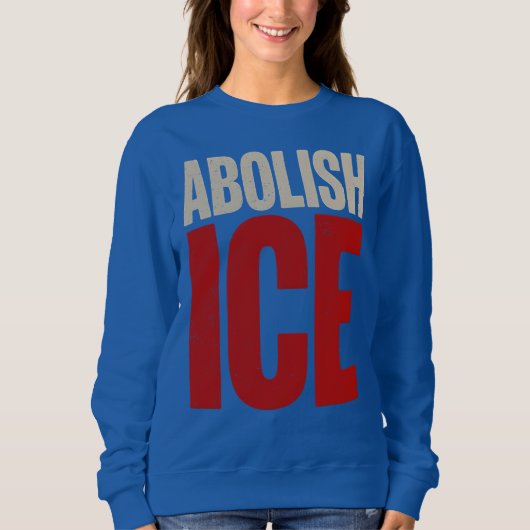 Schafft ICE ab Minimalistischer Protest-Typografie Sweatshirt (Vorderseite)