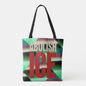 Schafft ICE ab Minimalistischer Protest-Typografie Tasche (Rückseite)