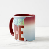 Schafft ICE ab Minimalistischer Protest-Typografie Tasse (Vorderseite Links)