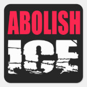 Schafft ICE ab Quadratischer Aufkleber (Vorderseite)
