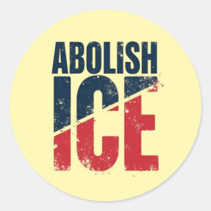 Schafft ICE Abschaffungs-Protest Vintage Runder Aufkleber