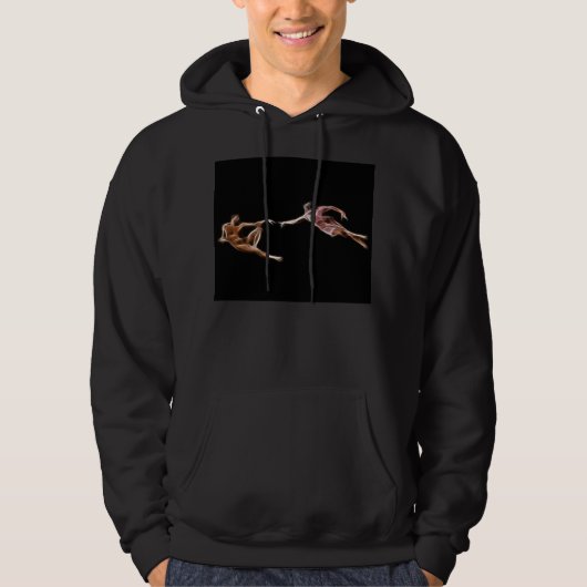 Schaffung der Fraktal-Malerei Adams Michelangelo Hoodie (Vorderseite)