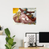 Schaffung der Sonne durch Michelangelo Poster (Heimbüro)