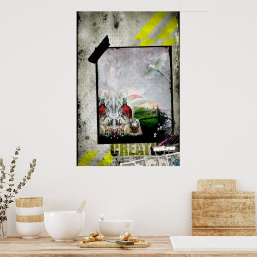 Schaffung gegen Pop Poster (Küche)