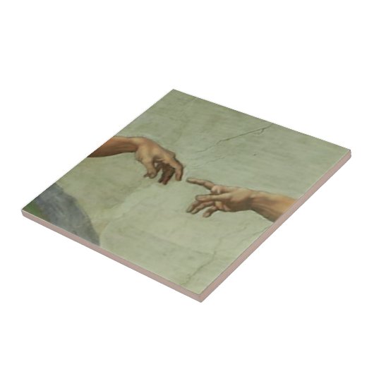 Schaffung von Adam durch Michelangelo Fliese (Seite)