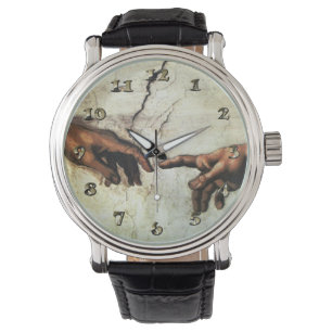 Schaffung von Adam - Hände Michelangelo 1475 - Armbanduhr